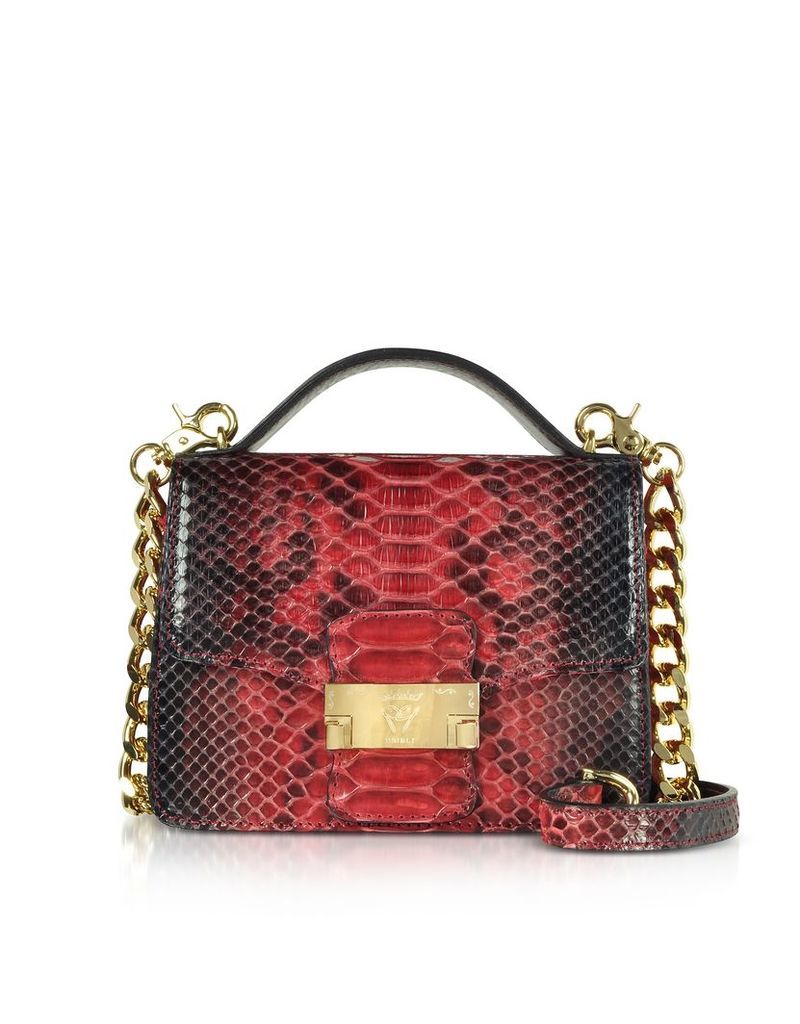Designer Handbags, Python Leather Crossbody Bag