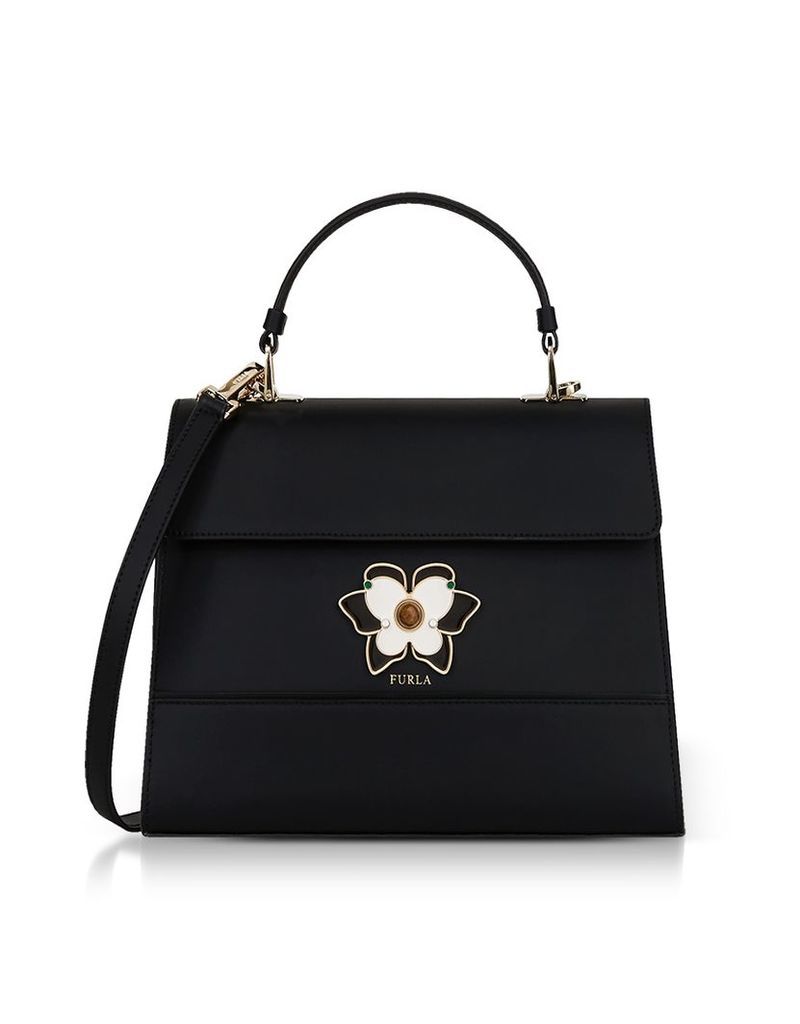 Furla Designer Handbags, Onyx Mughetto Medium Top Handle Satchel Bag