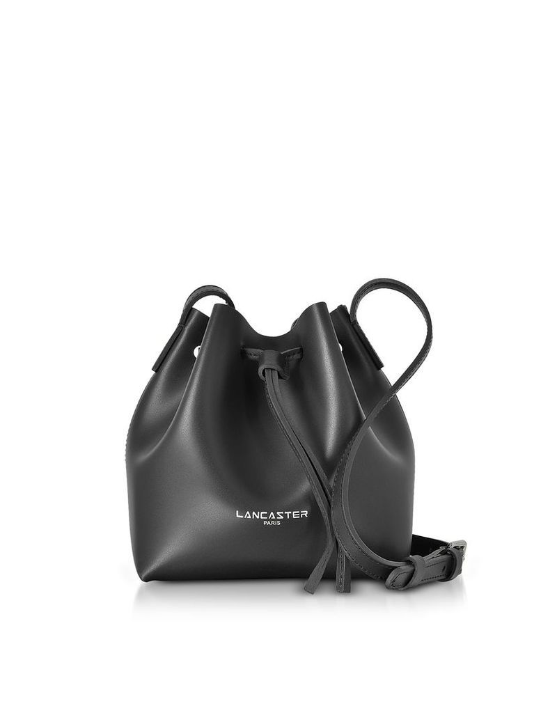 Lancaster Paris Designer Handbags, Pur & Element Smooth Leather Mini Bucket Bag
