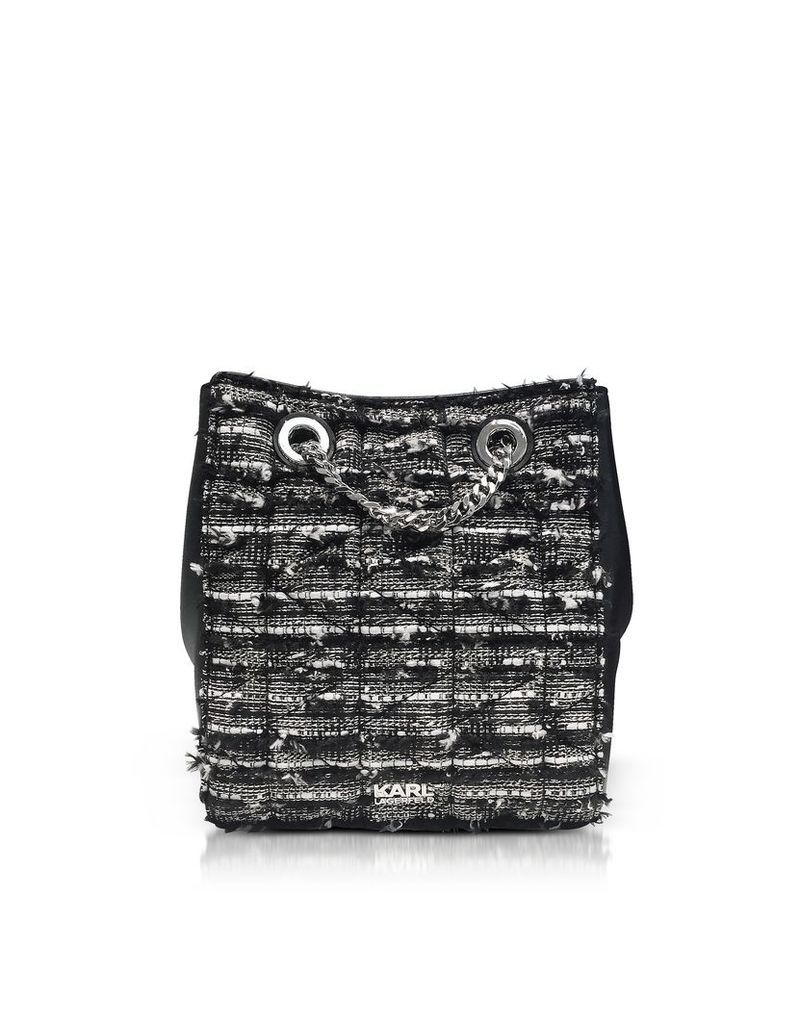 Karl Lagerfeld Designer Handbags, K/Kuilted Tweed Bucket Bag