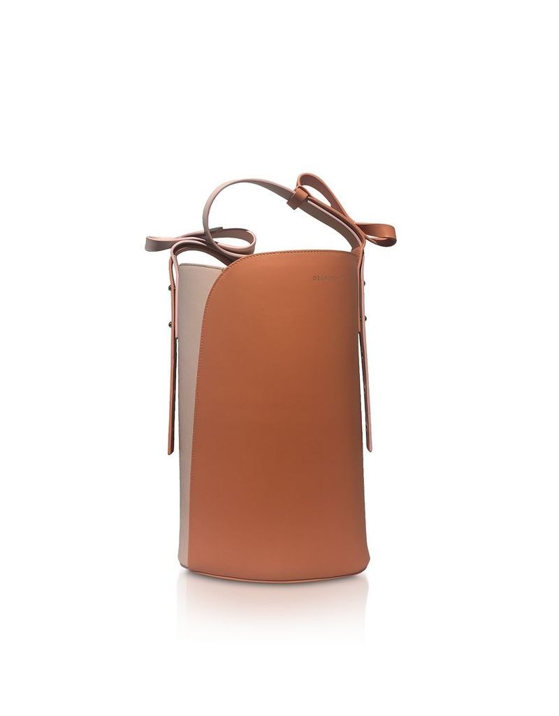 Delpozo Designer Handbags, Color Block Leather Cactus Bag