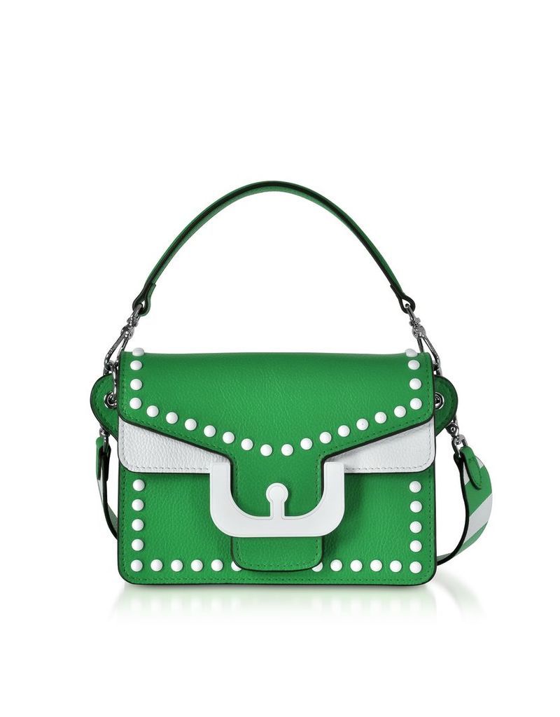 Coccinelle Designer Handbags, Ambrine Graphic Studs Color Block Leather Crossbody Bag