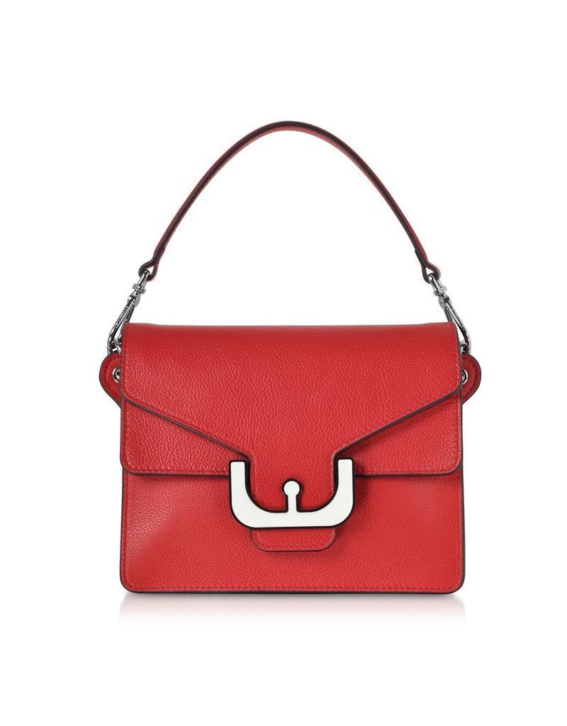Coccinelle Designer Handbags, Ambrine Graphic Leather Crossbody Bag w/Canvas Strap