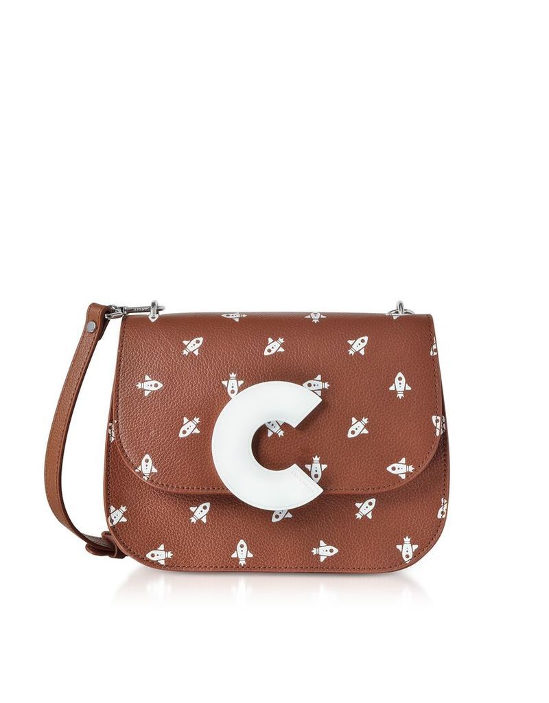 Coccinelle Designer Handbags, Craquante Razzo Printed Leather Shoulder Bag