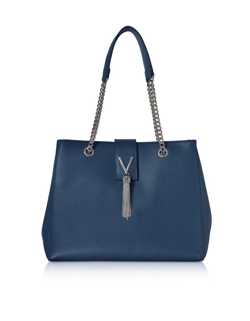 Valentino by Mario Valentino Designer Handbags, Lizard Embossed Eco Leather Divina Tote Bag