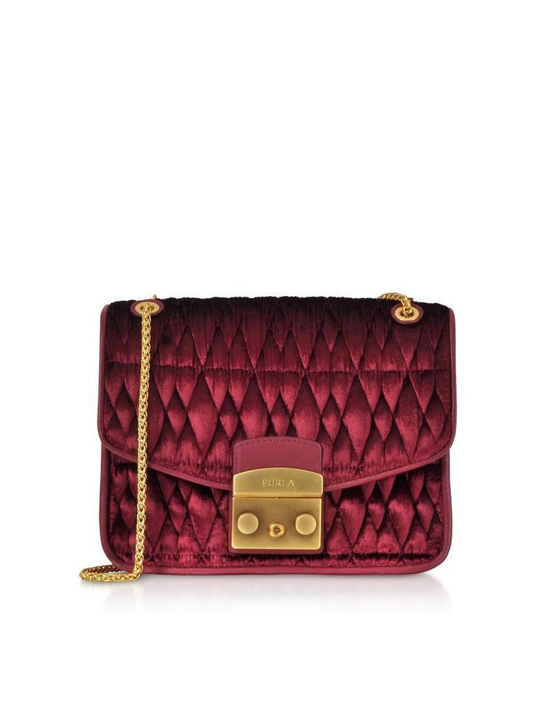 Furla Designer Handbags, Quilted Velvet Cometa S Crossbody Bag