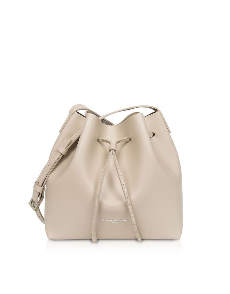 Lancaster Paris Designer Handbags, Pur & Element Smooth Small Bucket Bag