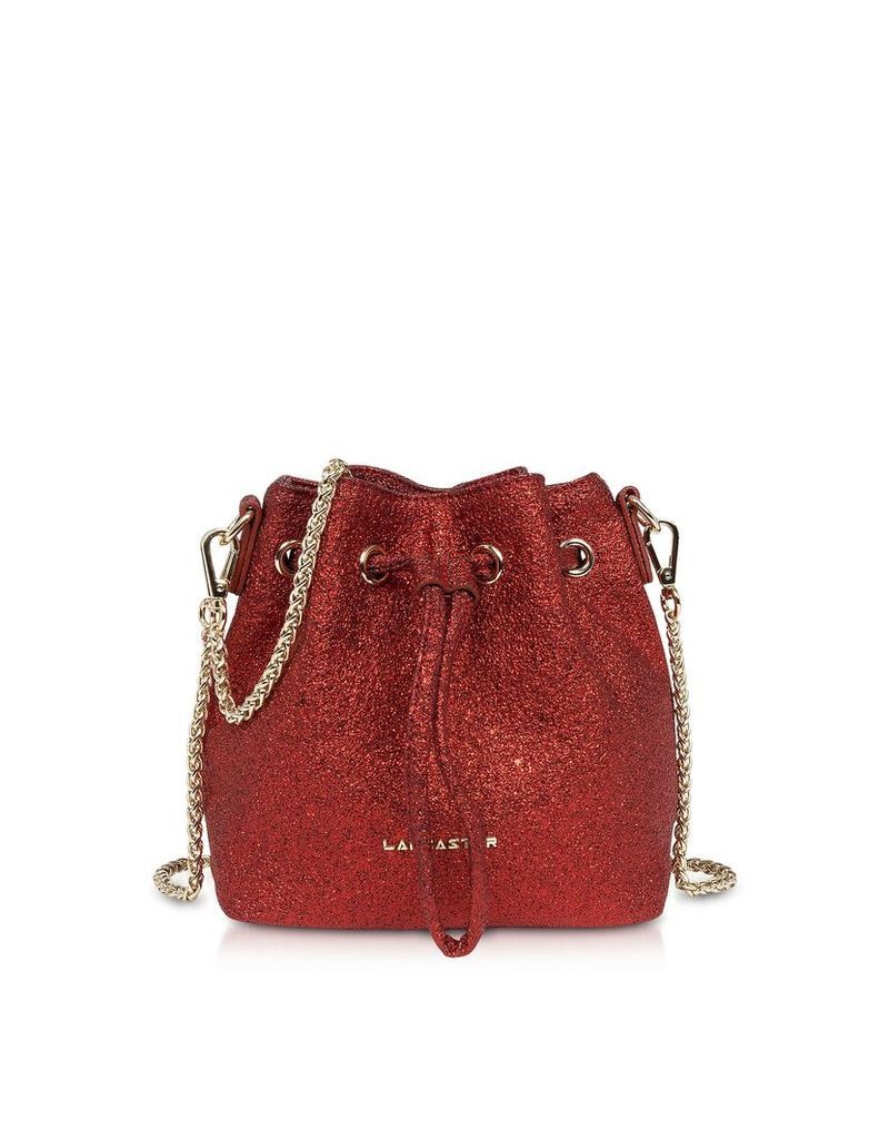Lancaster Paris Designer Handbags, Actual Shiny Mini Bucket Bag