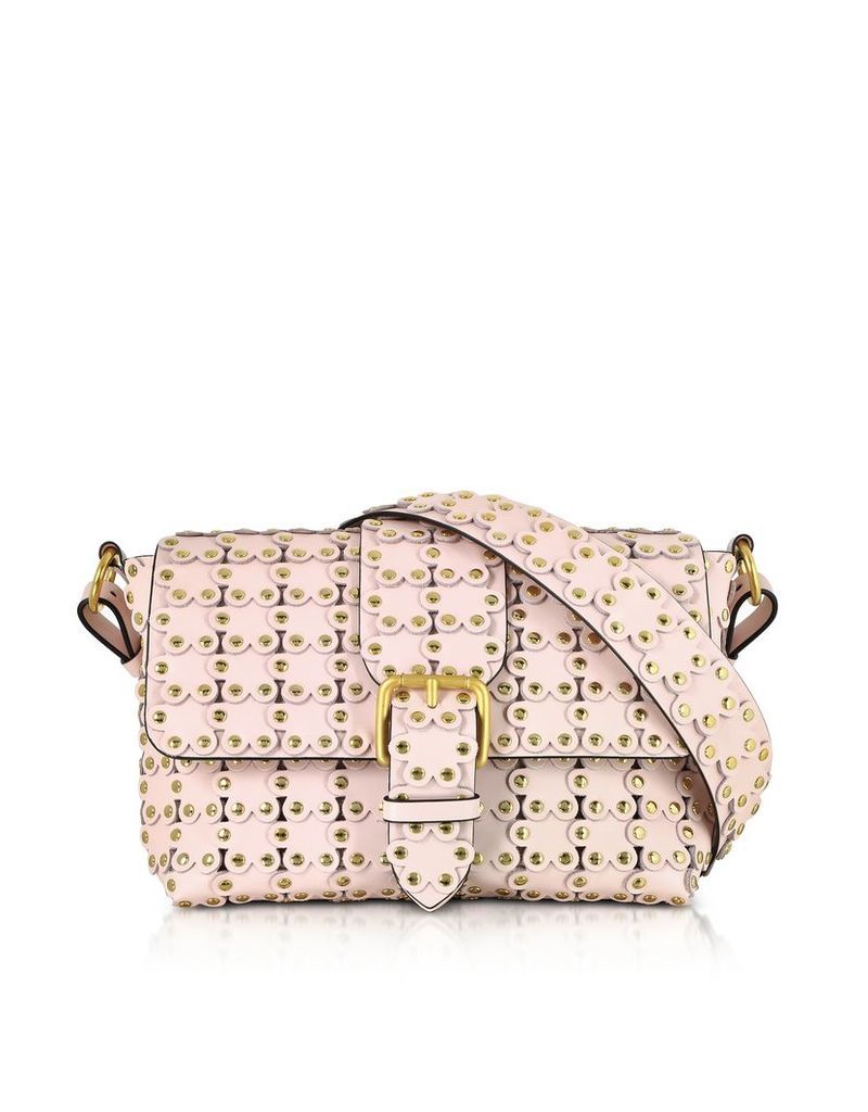 RED Valentino Designer Handbags, Flower Puzzle Leather Shoulder Bag