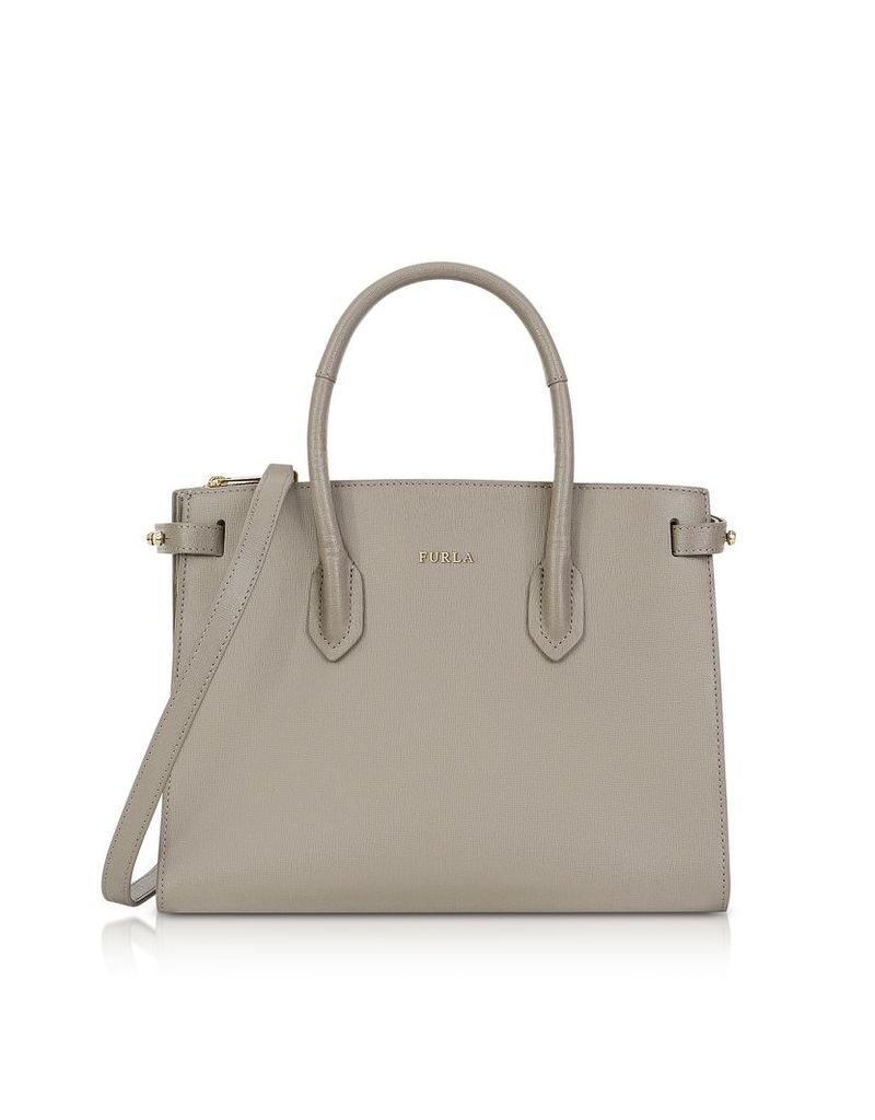 Furla Designer Handbags, Saffiano Leather Pin Small E/W Tote Bag