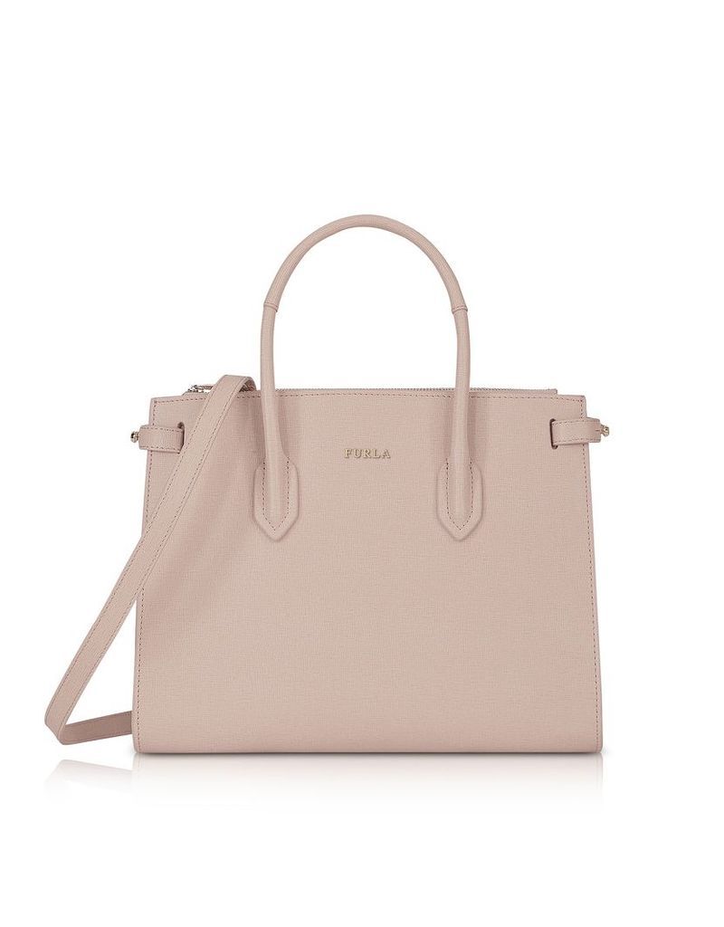 Furla Designer Handbags, Saffiano Leather Pin Small E/W Tote Bag