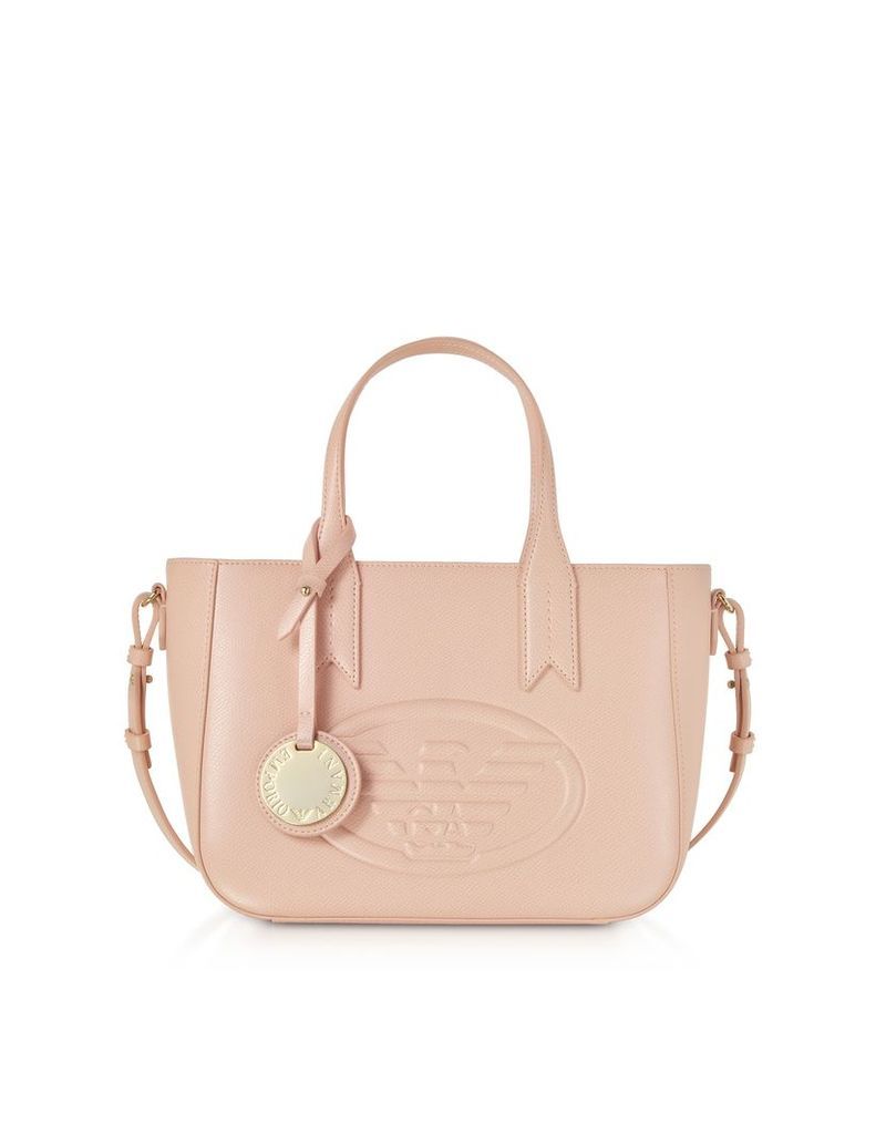 Emporio Armani Designer Handbags, Small Embossed Eco Leather Tote Bag