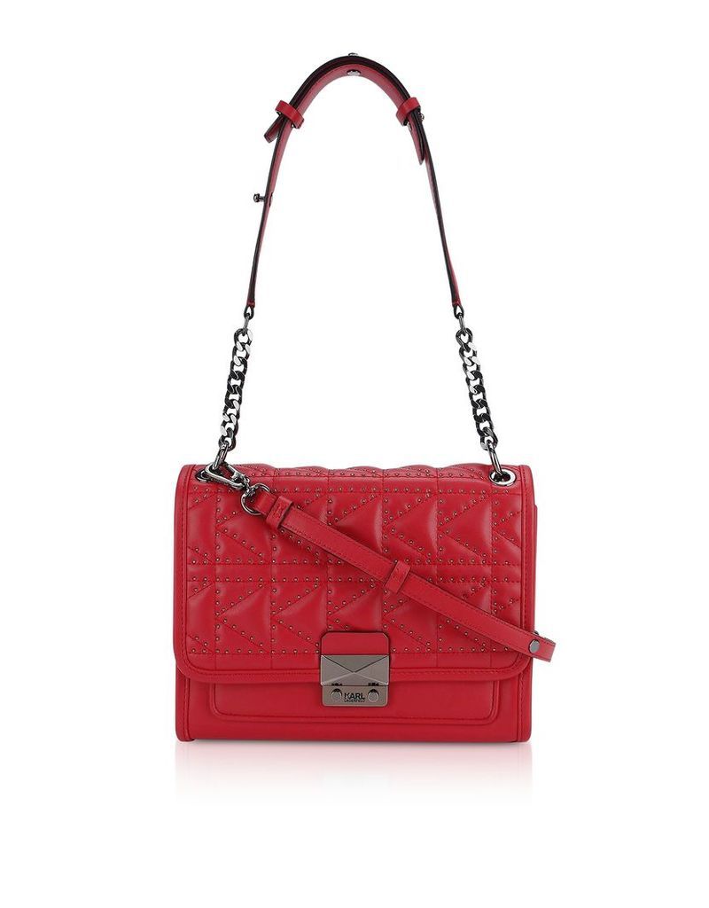 Karl Lagerfeld Designer Handbags, K/Kuilted Rosewood Studs Handbag