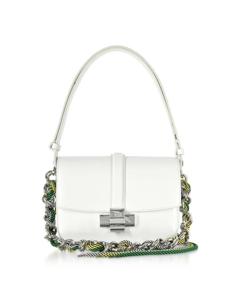 N°21 Designer Handbags, White Leather Lolita Bag