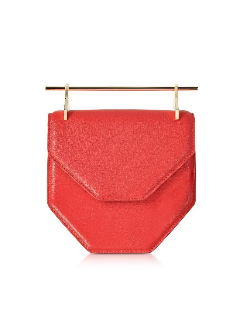 M2Malletier Designer Handbags, Amor Fati Hibiscus Leather Shoulder Bag