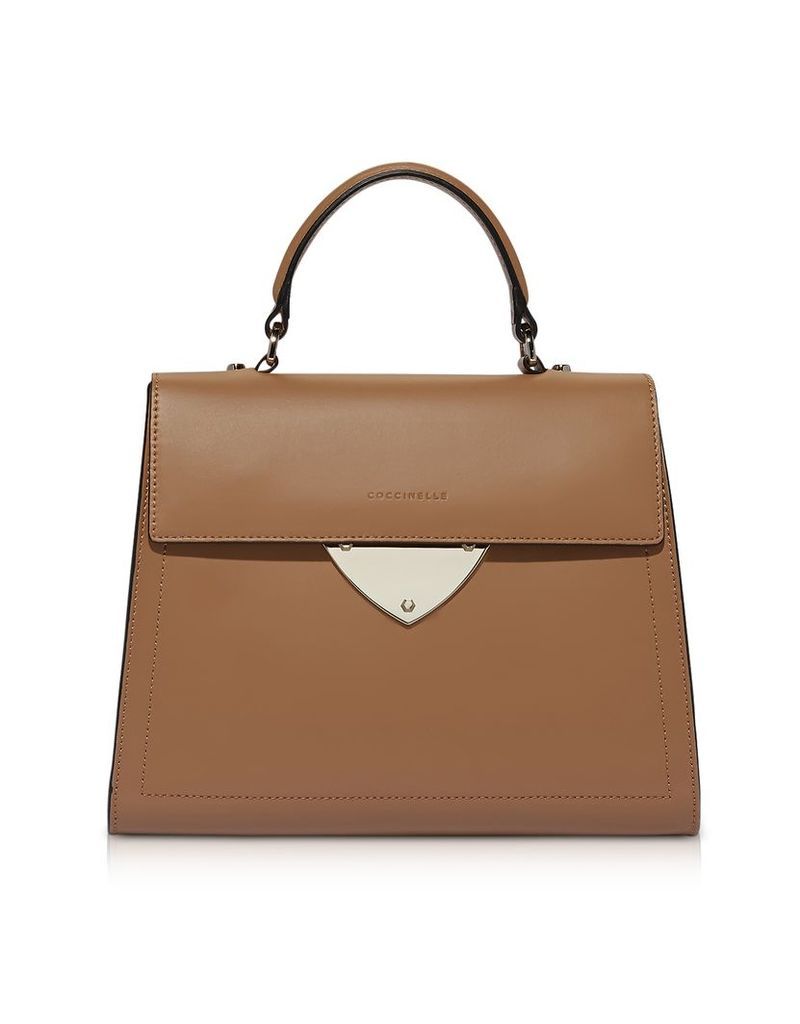 Coccinelle Designer Handbags, B14 Leather Satchel Bag