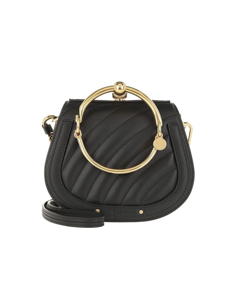 Chloe Designer Handbags, Nile Crossbody Bag Quilted Leather Black