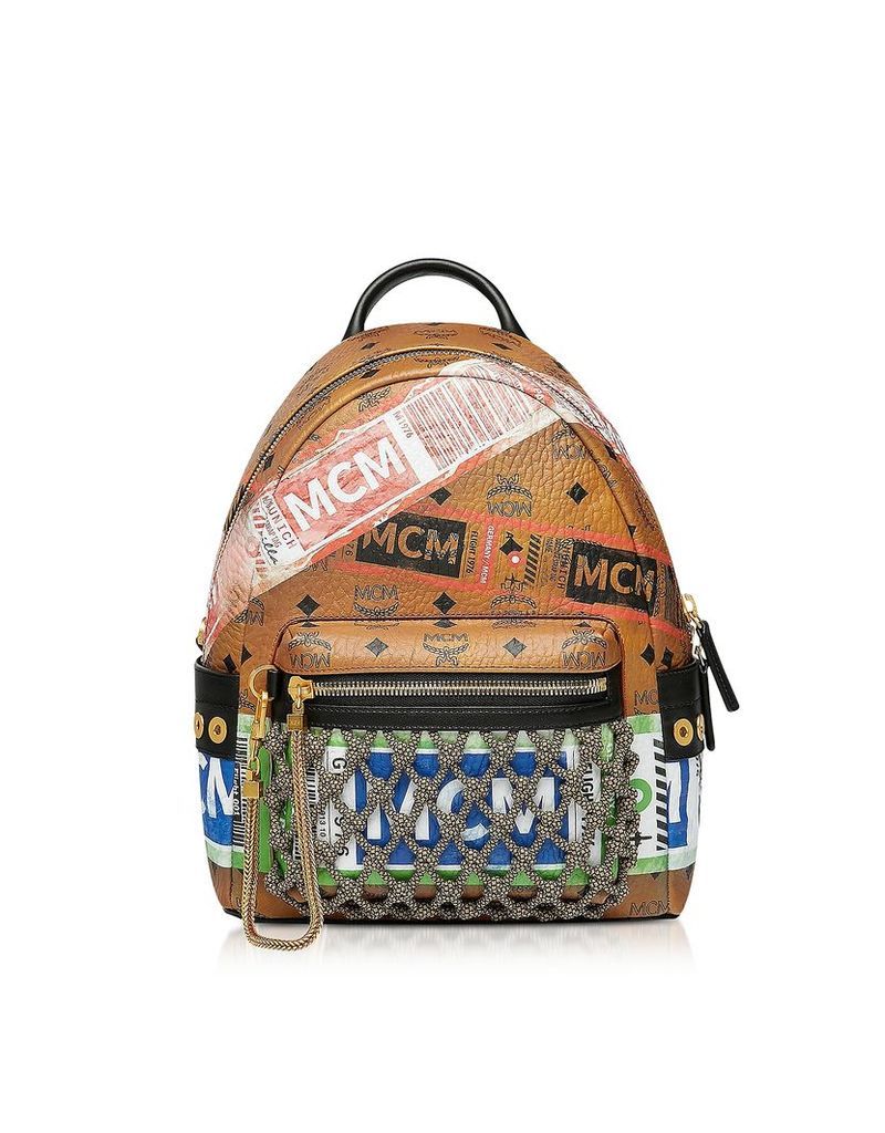 MCM Designer Handbags, Flight Printed Canvas Stark Backpack 32