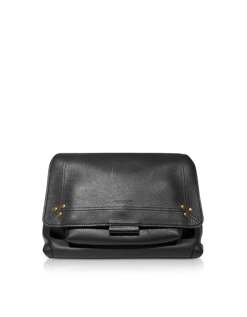 Jerome Dreyfuss Designer Handbags, Lulu M Black Leather Shoulder Bag