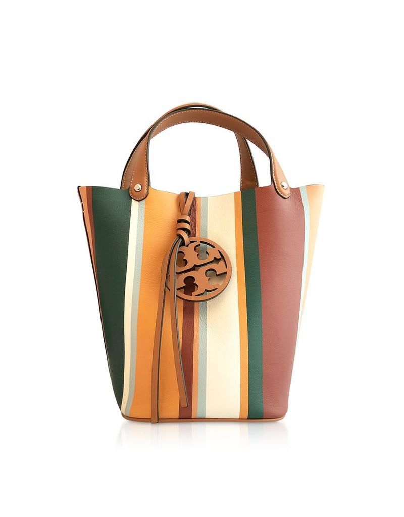 Tory Burch Designer Handbags, Miller Stripe Bucket Bag