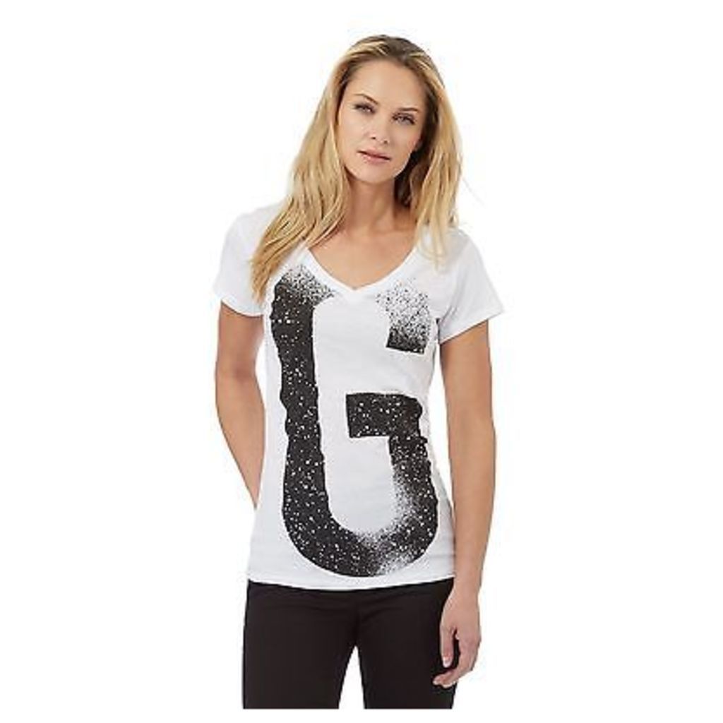G-Star Raw Womens White 'G' Print T-Shirt From Debenhams