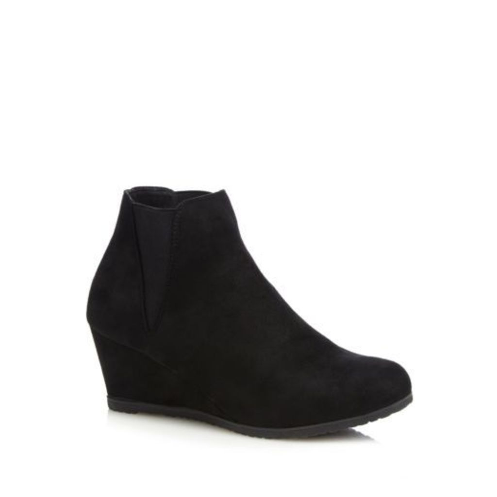 Good For The Sole Black Wide Fit High Wedge Shoes From Debenhams