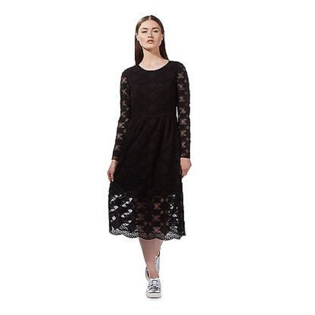 Preen/Edition Womens Black 'Tina' Lace Midi Dress From Debenhams