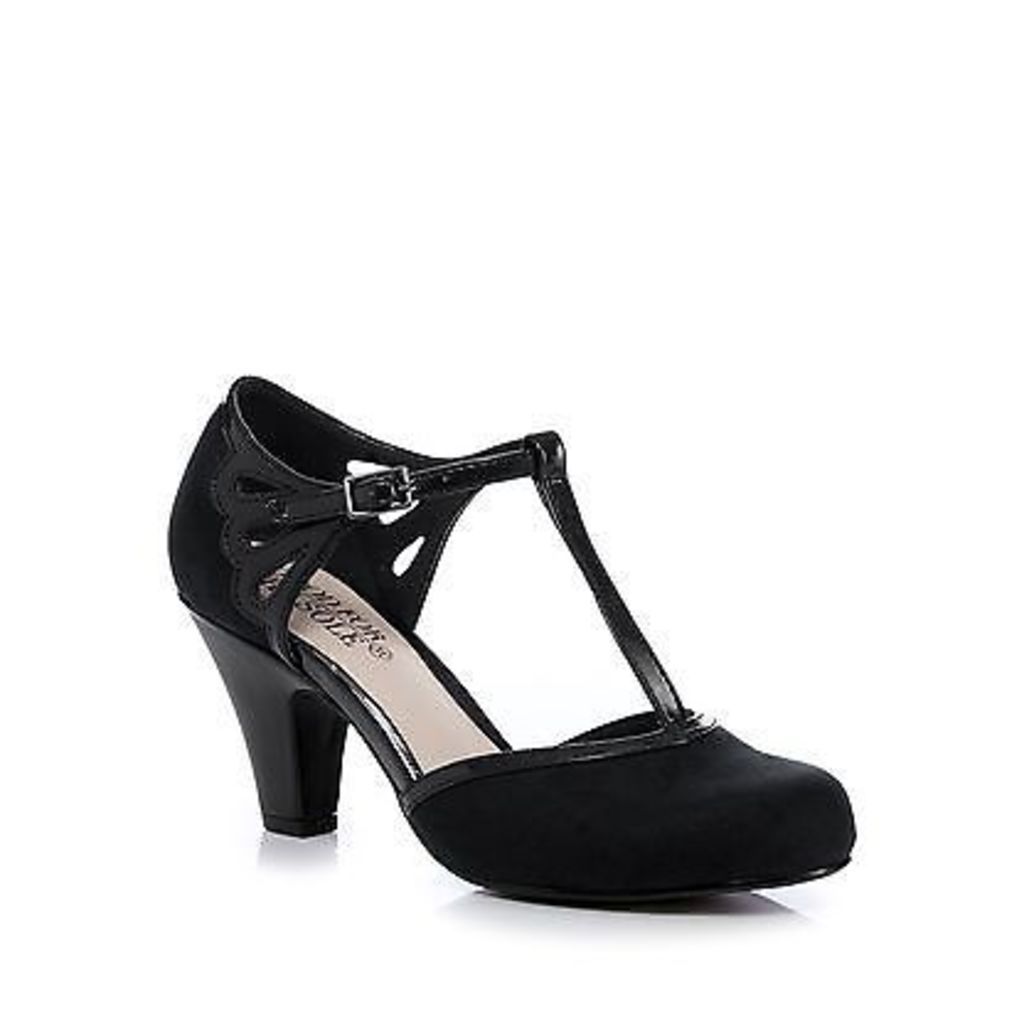 Good For The Sole Womens Black Cut-Out Wide Fit Mid Court Shoes From Debenhams