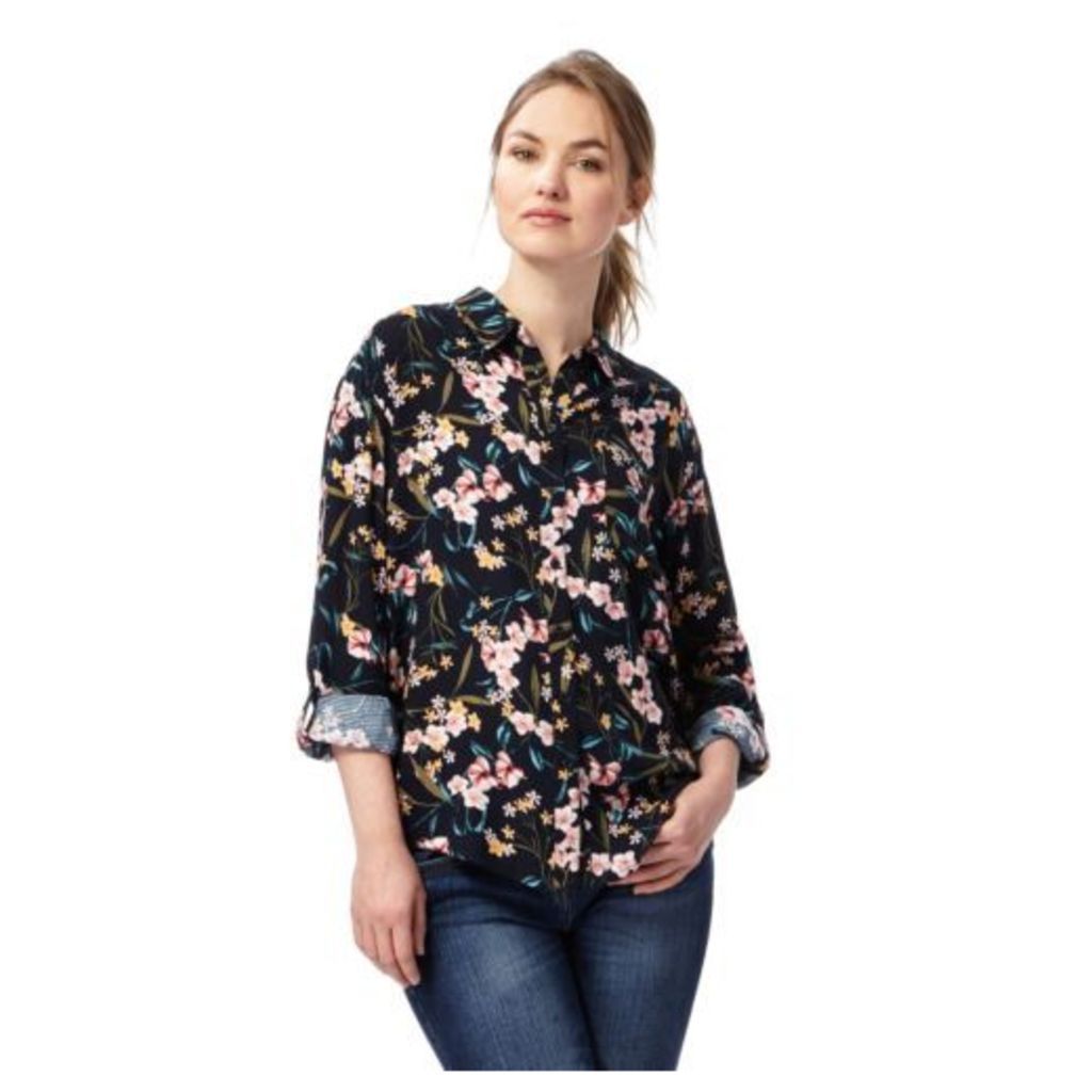The Collection Womens Navy Floral Print Shirt From Debenhams 18