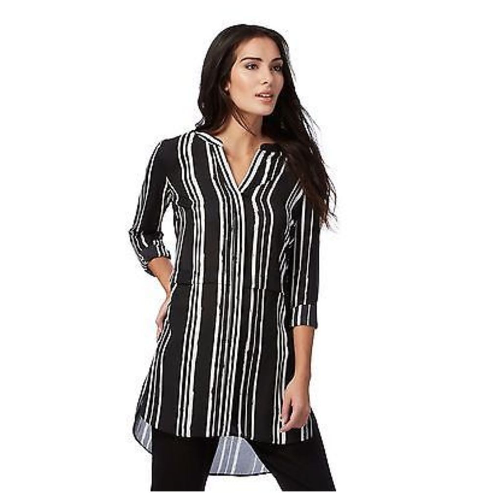 The Collection Womens Black Striped Print Shirt From Debenhams