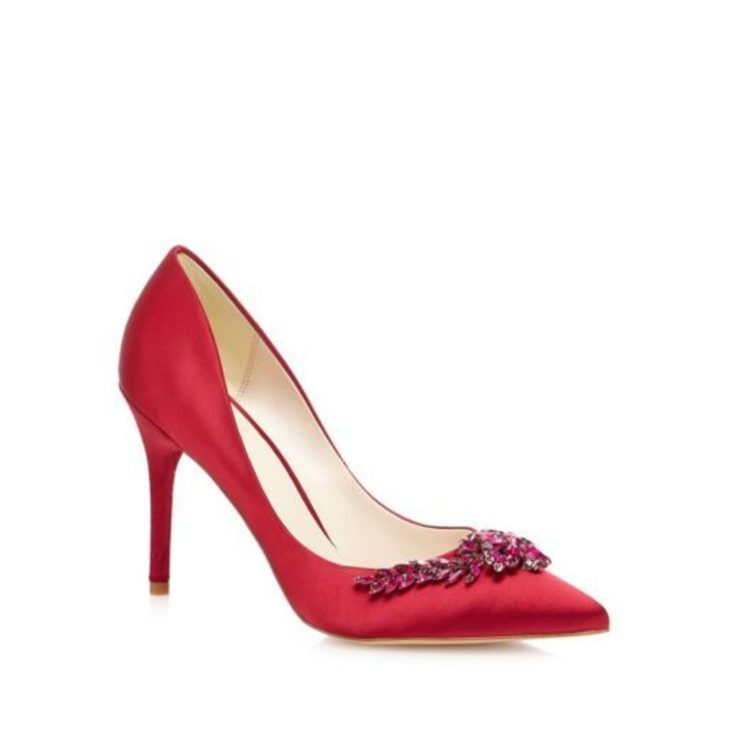 J By Jasper Conran Red Satin 'Jonelle' High Stiletto Heel Court Shoes 5