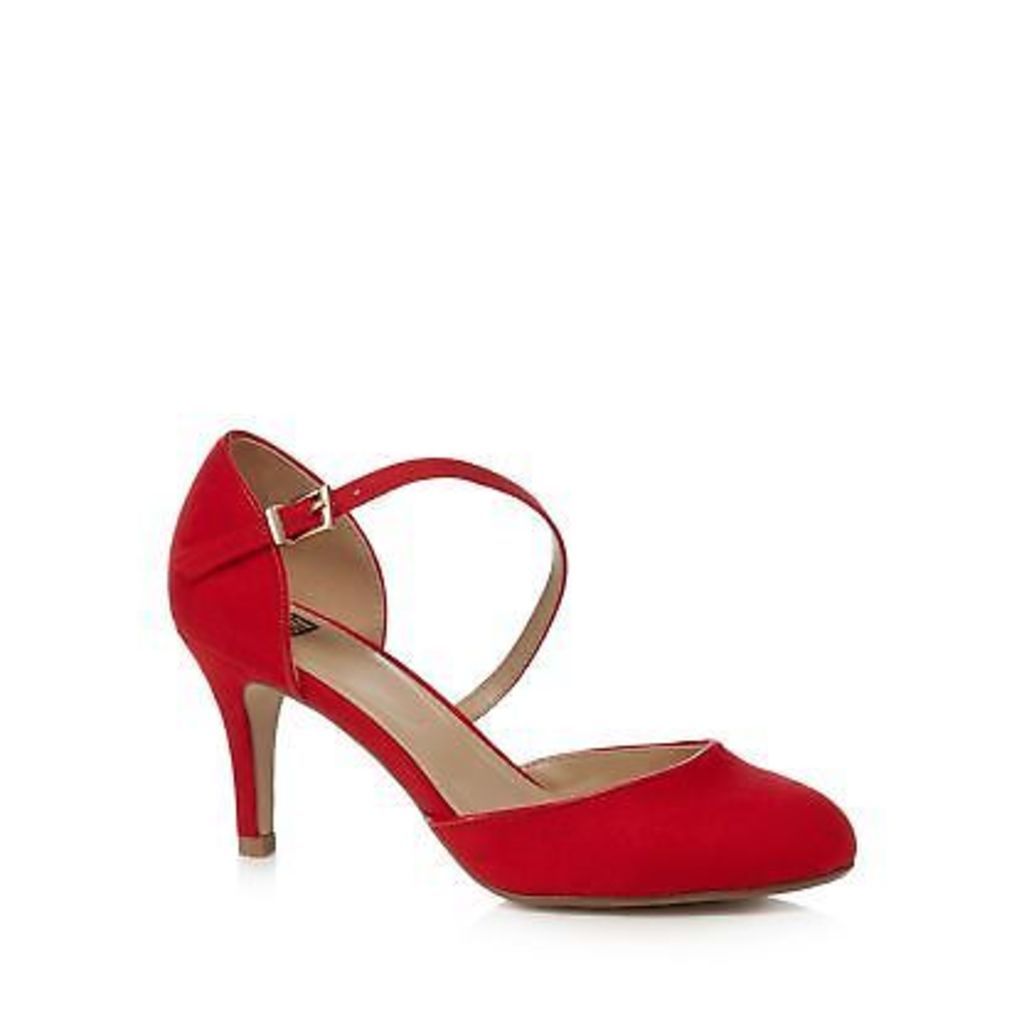 The Collection Red Suedette High Heel Court Shoes From Debenhams