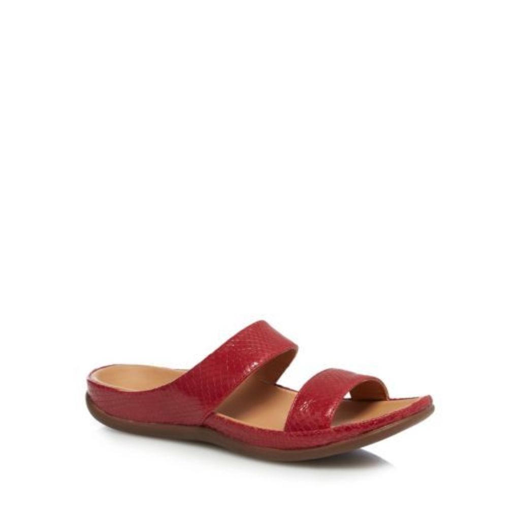 Strive Red Leather 'Lombok' Mule Sandals From Debenhams 5