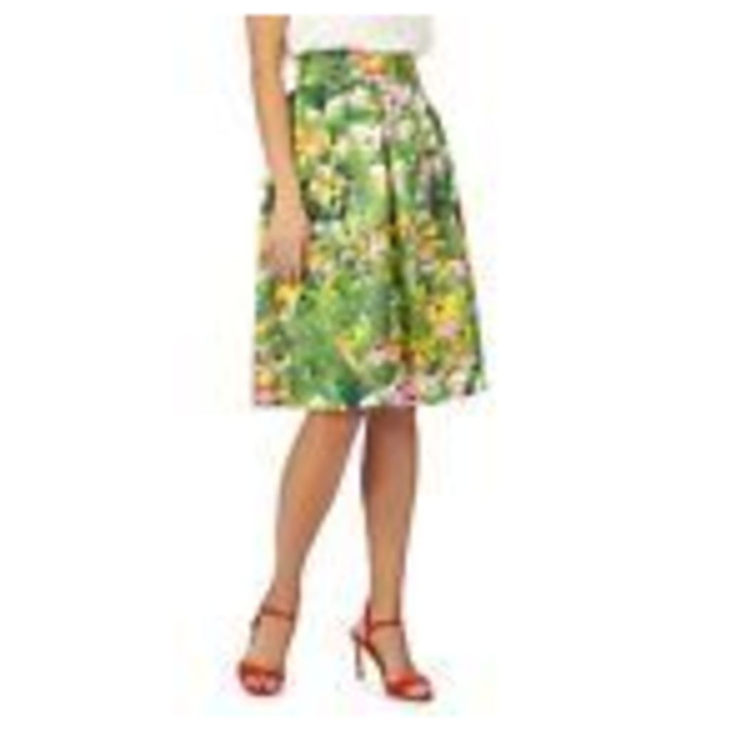 Racing Green Womens Green Floral Print Skirt From Debenhams