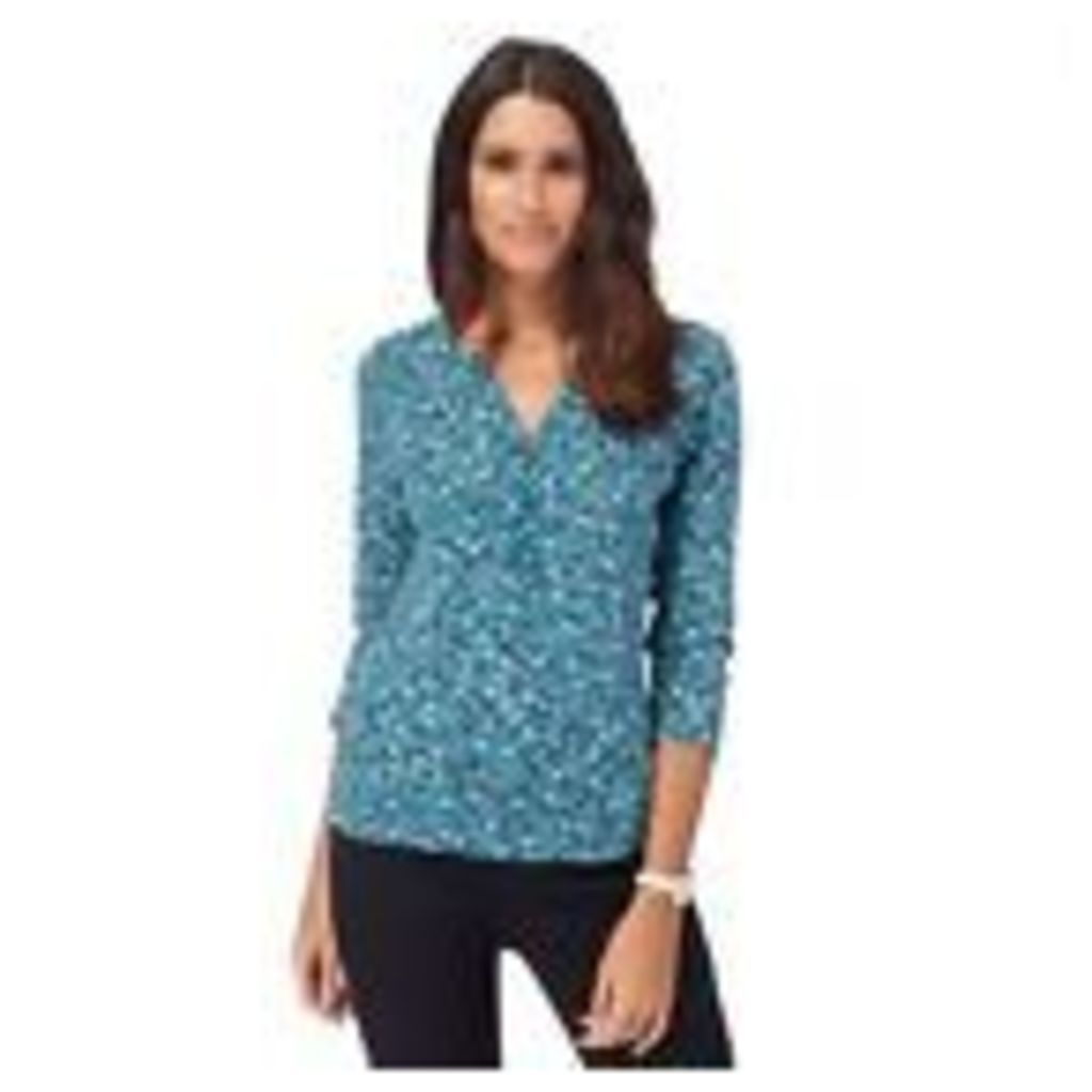 Maine New England Womens Turquoise Floral Print Top From Debenhams