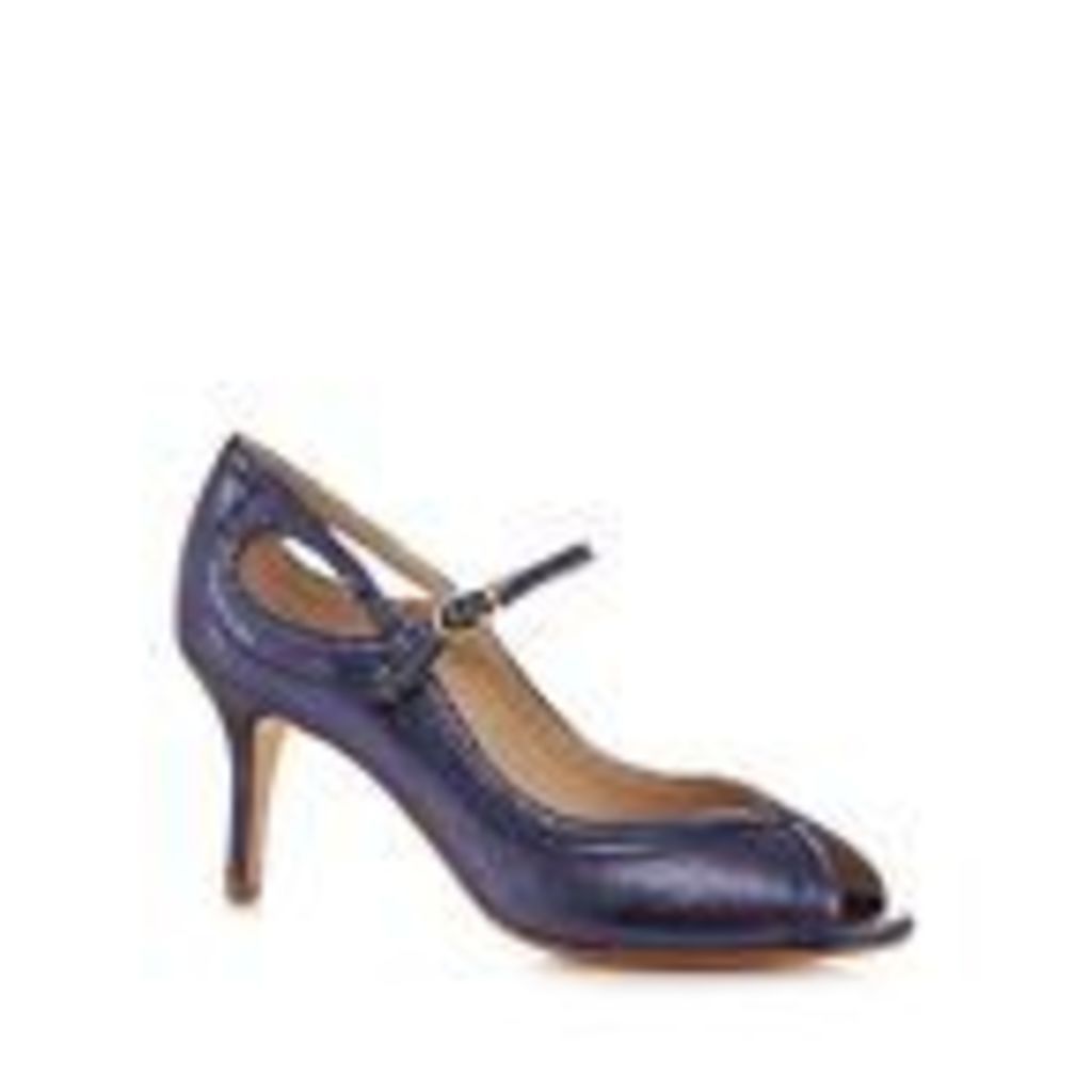 Debut Womens Blue Glitter High Stiletto Heel Peep Toe Shoes From Debenhams