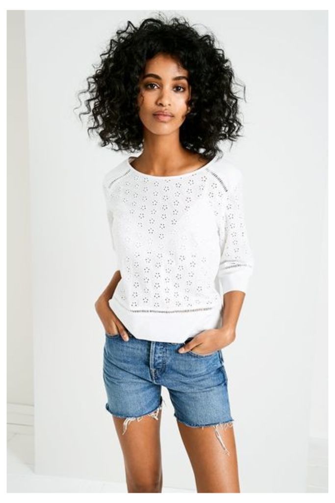 AMELIE BRODERIE TOP WHITE