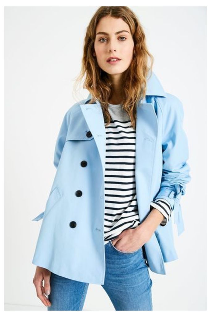 DOLLYHILL SWING TRENCH COAT PALE BLUE