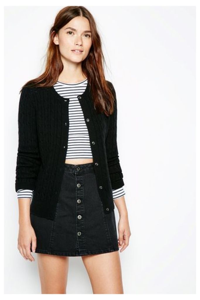 HOLYWELL CABLE CARDIGAN BLACK