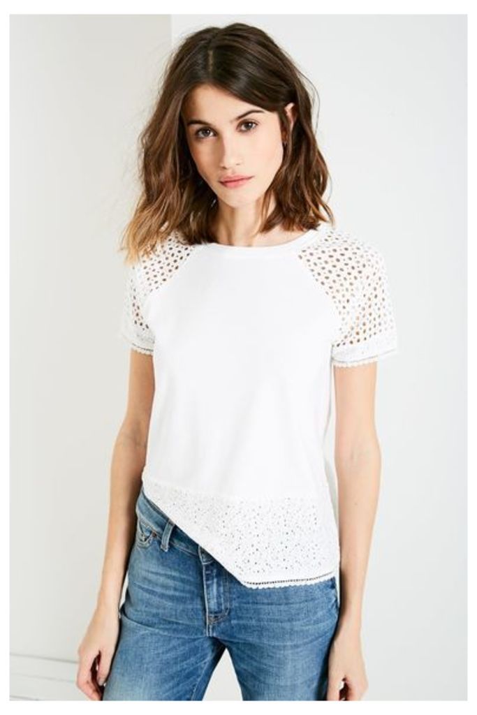 BRENTHALL LACE T-SHIRT WHITE