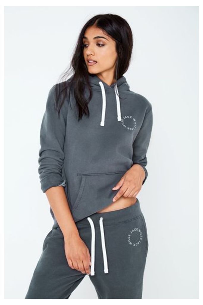 BOUGHTON RELAXED FIT HOODIE CHARCOAL