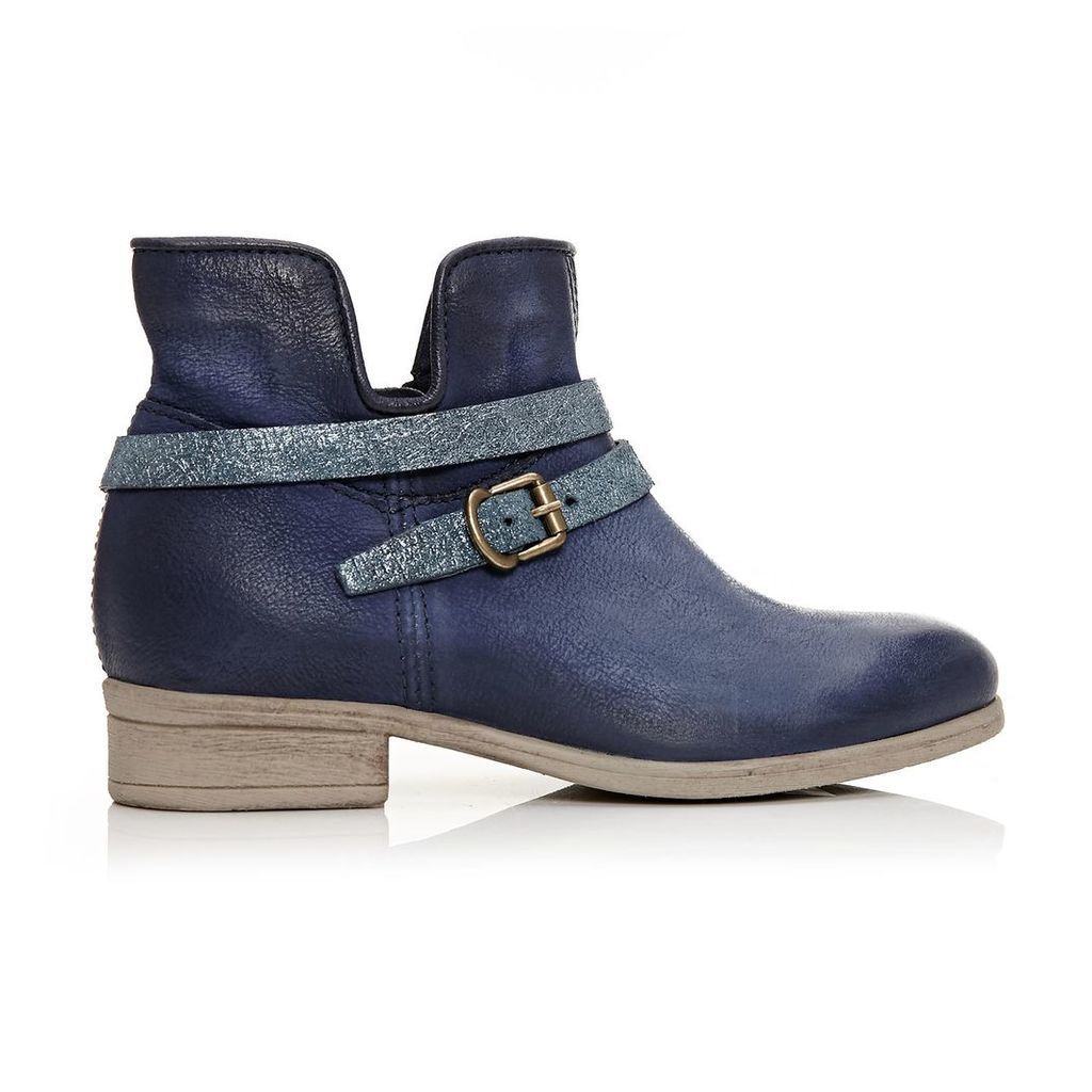 Moda in Pelle Ceryl Navy Low Casual Short Boots