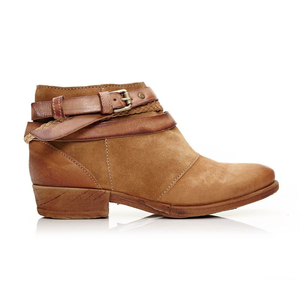 Moda in Pelle Crysi Tan Low Casual Short Boots