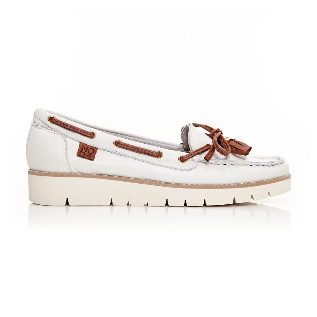 Moda in Pelle Aledos White Low Casual Shoes