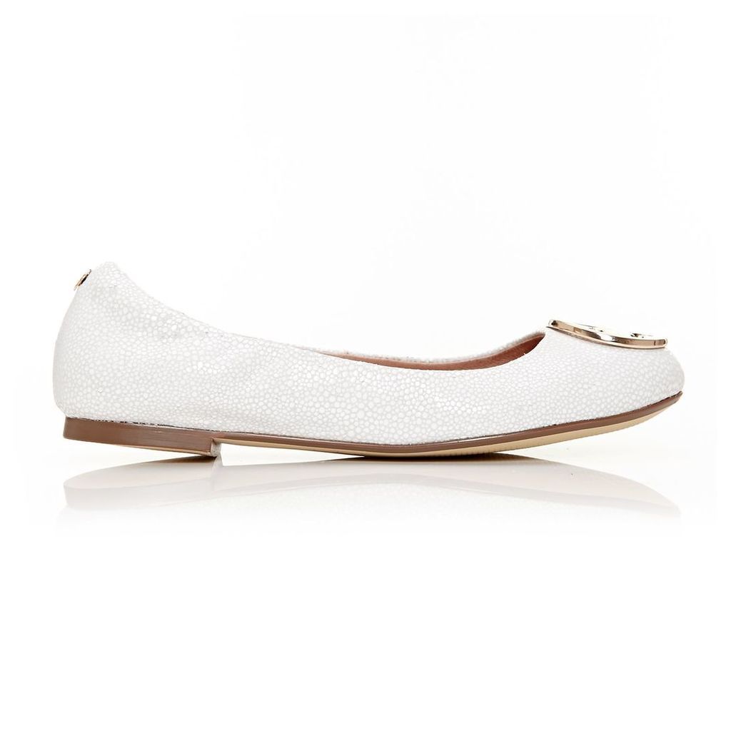 Moda in Pelle Foli White Flat Casual Shoes