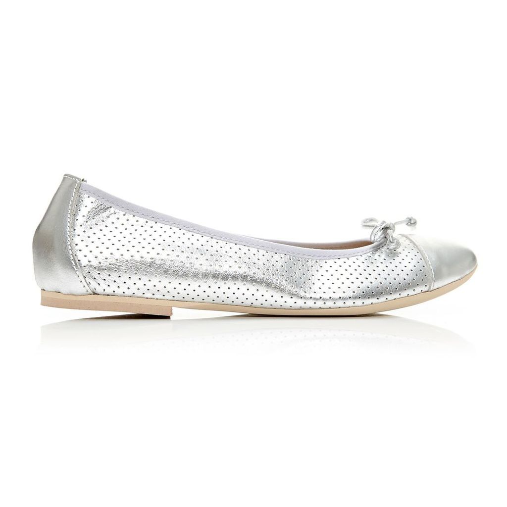 Moda in Pelle Frayza Silver Flat Casual Shoes