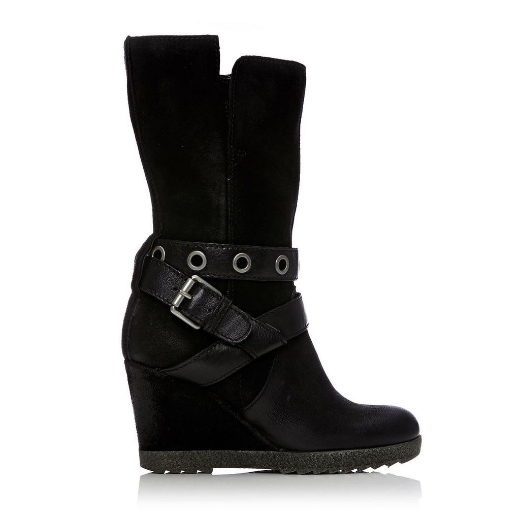 Moda in Pelle Dainey Black High Casual Long Boots