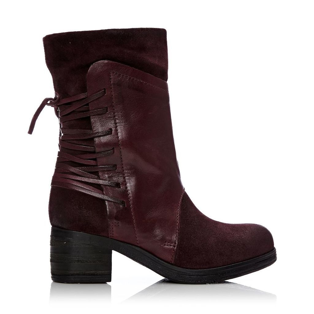 Moda in Pelle Galene Burgundy Low Casual Short Boots