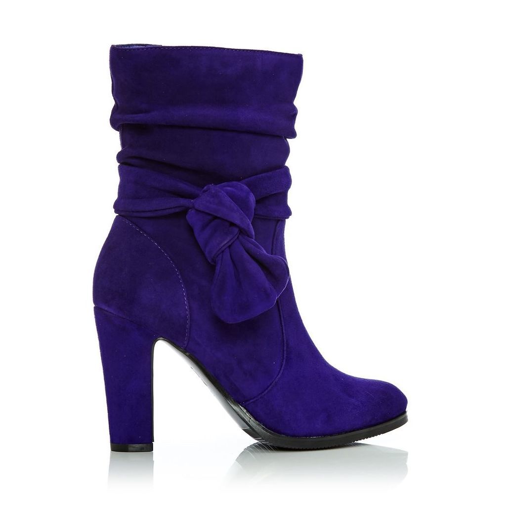 Moda in Pelle Peretta Purple High Smart Short Boots