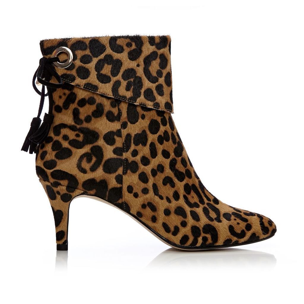Moda in Pelle Latinna Dark Leopard Medium Smart Short Boots